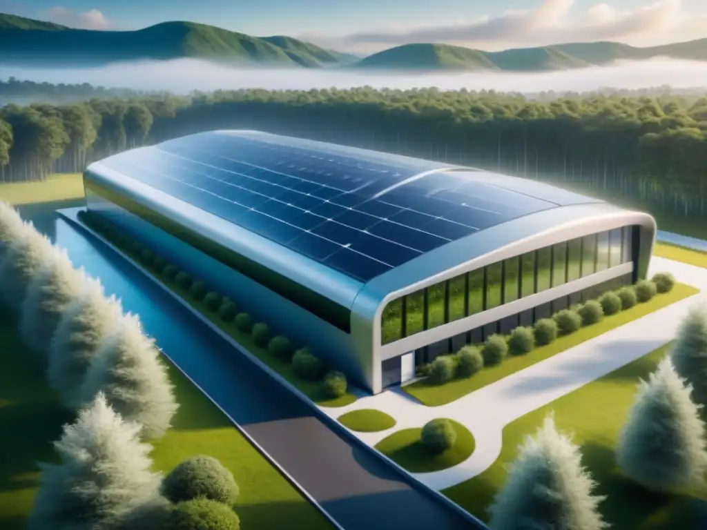 Almacenamiento de energía de larga duración en instalación futurista integrada en la naturaleza