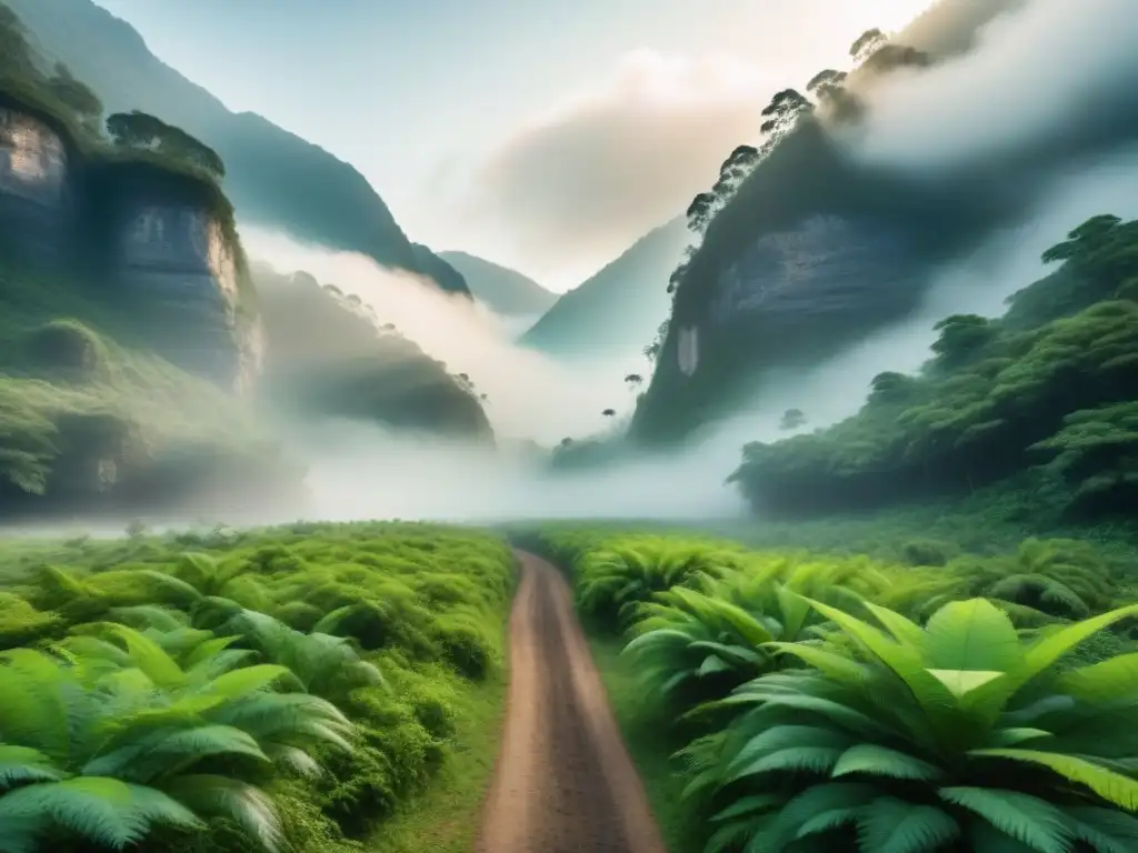 Armonía entre minería y naturaleza: bosque verde y minería sostenible Armoniosa minería sostenible en un bosque verde, conservando la biodiversidad