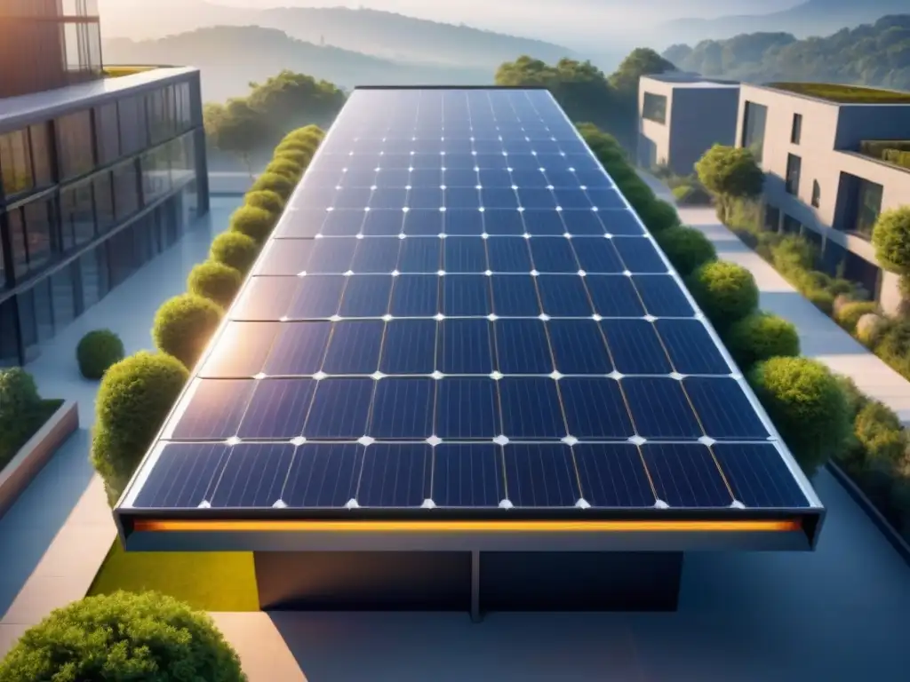 Avances en electrónica impresa y energía solar: Panel solar futurista integrado en edificio ecoamigable