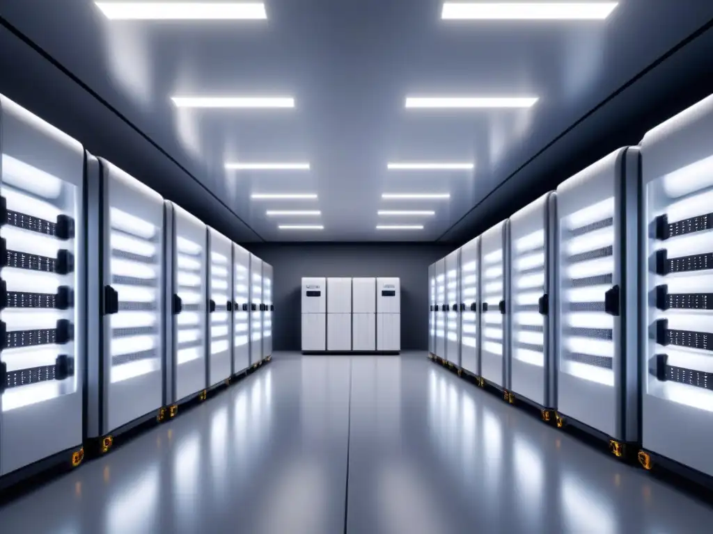 Avanzada planta de almacenamiento de energía: eficiencia tecnológica Avanzada instalación de almacenamiento de energía con baterías brillantes, simbolizando transición rápida suficiente