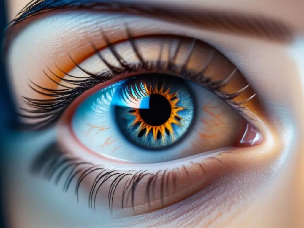 Avanzado dispositivo de escaneo retinal capturando detalles internos del ojo con precisión