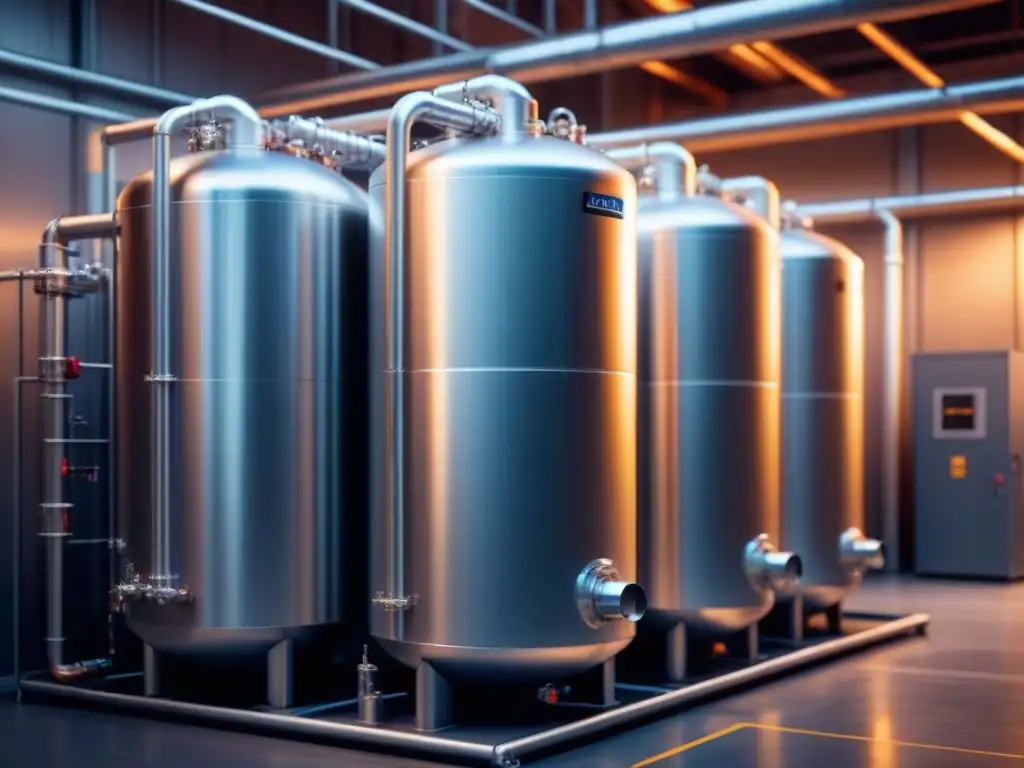 Avanzado sistema de almacenamiento de energía térmica en la industria, innovaciones tecnológicas en diseño futurista