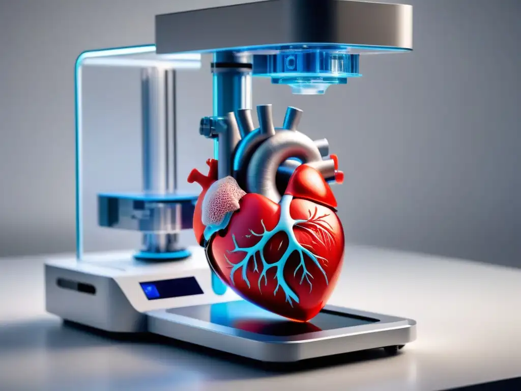 Una bioimpresora sostenible crea un corazón humano con bio tinta, destacando tecnología de vanguardia