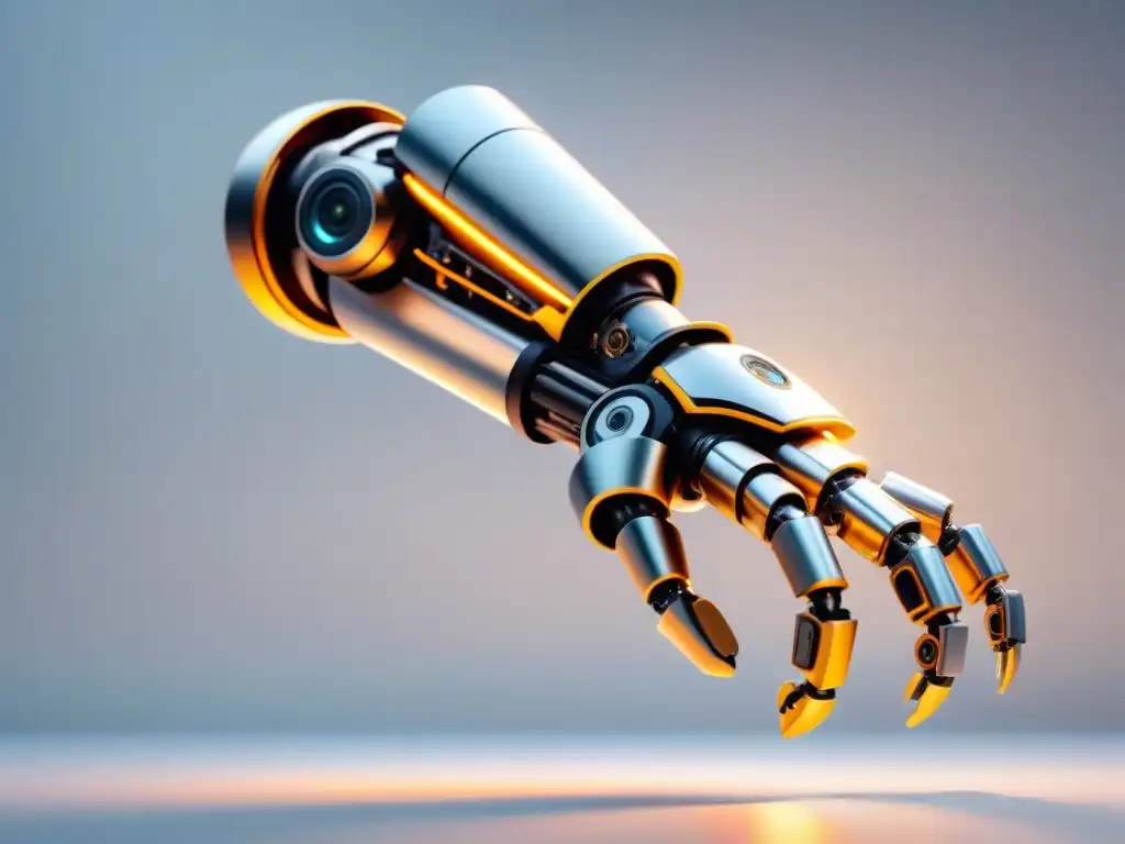 Un brazo robótico ajustando su agarre con precisión y adaptabilidad