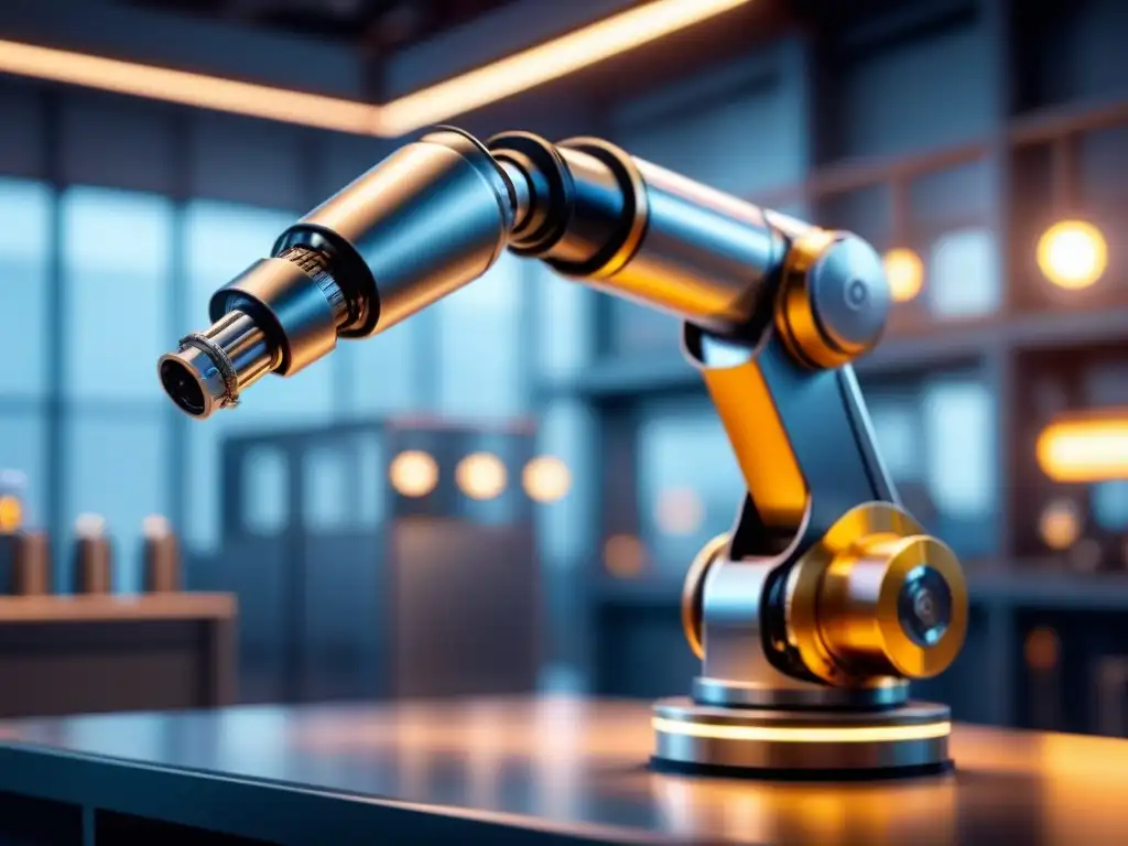 Brazo robótico de precisión en integración industrial Brillante integración de sistemas robóticos en la industria, desafíos tecnológicos superados