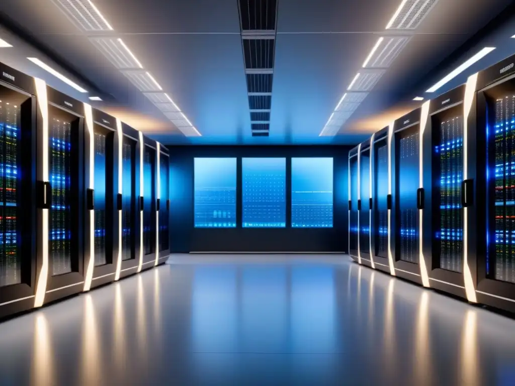 Un centro de supercomputación moderno y eficiente, iluminado por energías renovables