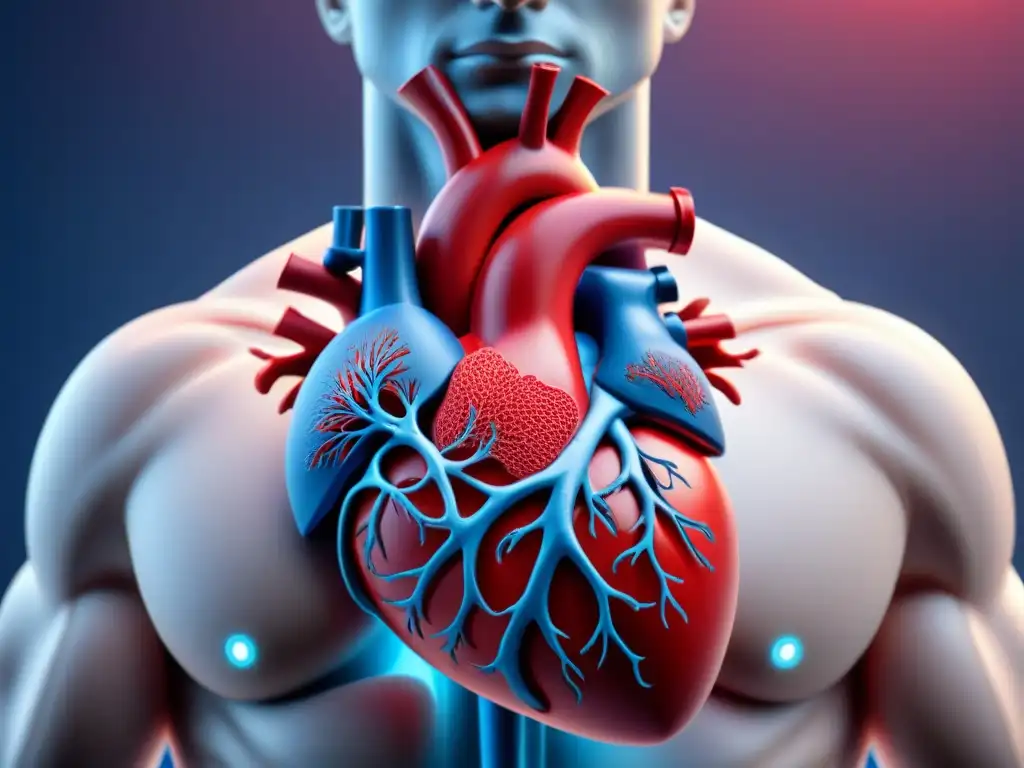Corazón humano bioimpreso en 3D: detalle ultrarrealista en 8k Un corazón humano bioingenierizado detallado y ultrarrealista, creado con tecnología de bioprinting 3D