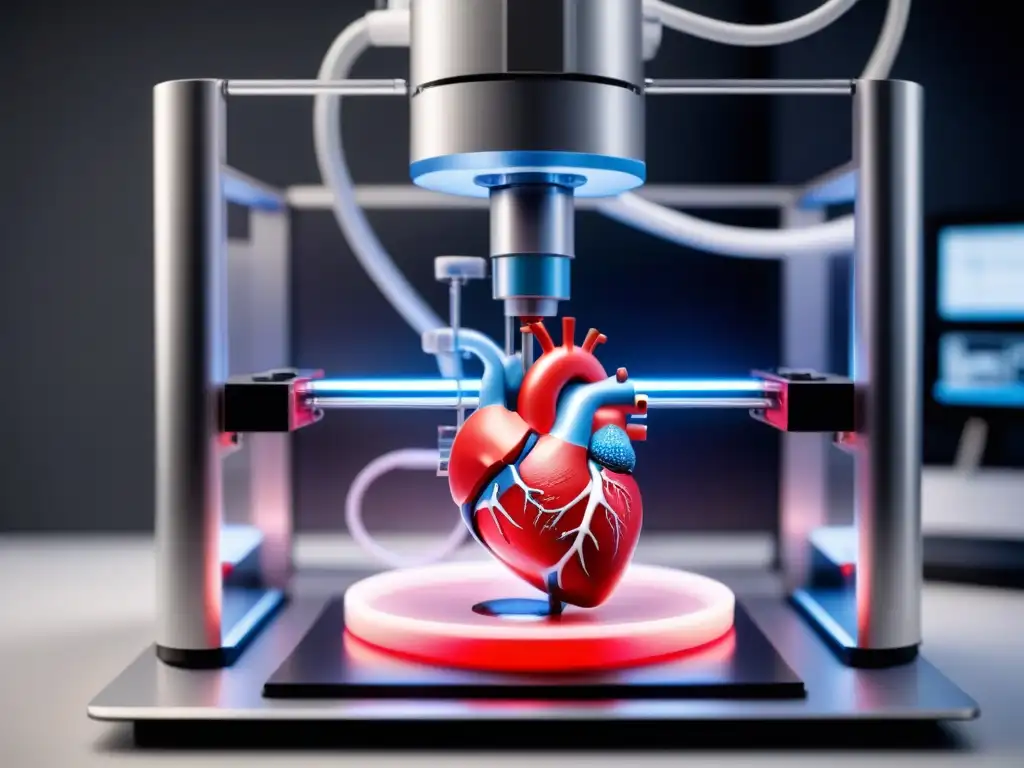 Un corazón humano se imprime en 3D con bioink sostenible, reflejando la innovación en la bioimpresión de órganos sostenible