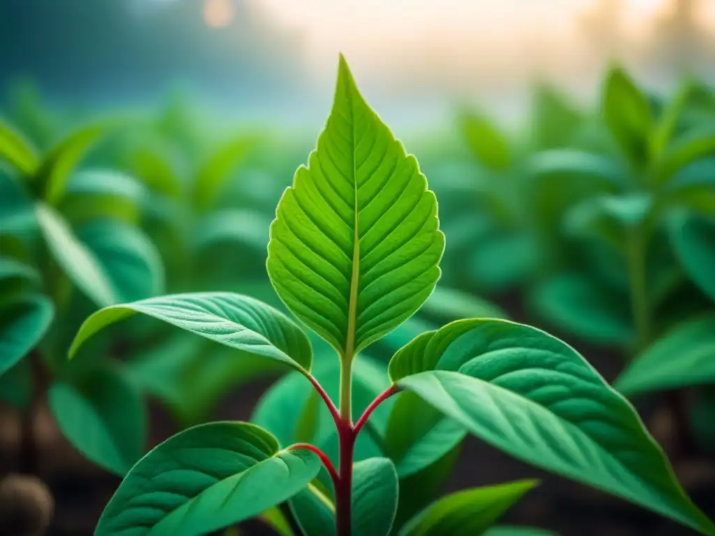 Un cultivo modificado genéticamente muestra su resistencia a las plagas con hojas verdes vibrantes