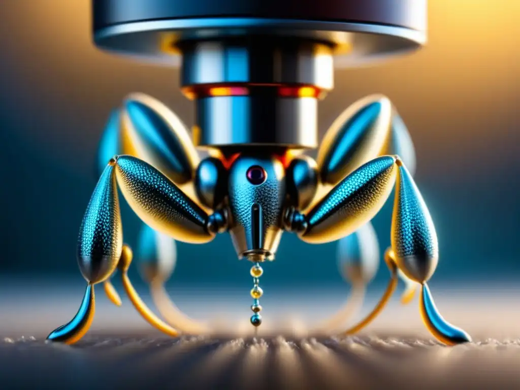 Detallada fabricación de componentes por nanorobots en un entorno microscópico