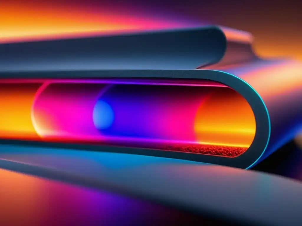 Nanoaislante térmico: estructura ultradetallada y futurista Detallada estructura de aislante térmico en nanoescala para eficiencia energética