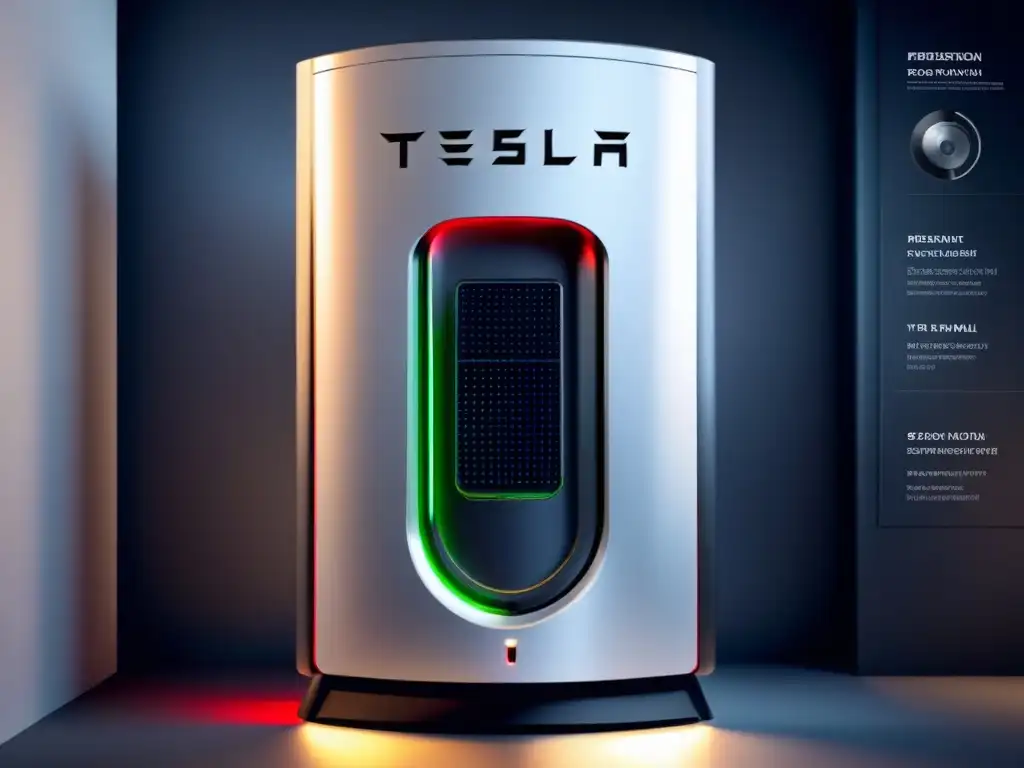 Detallada estructura de batería Tesla Powerwall, resaltando innovación y eficiencia