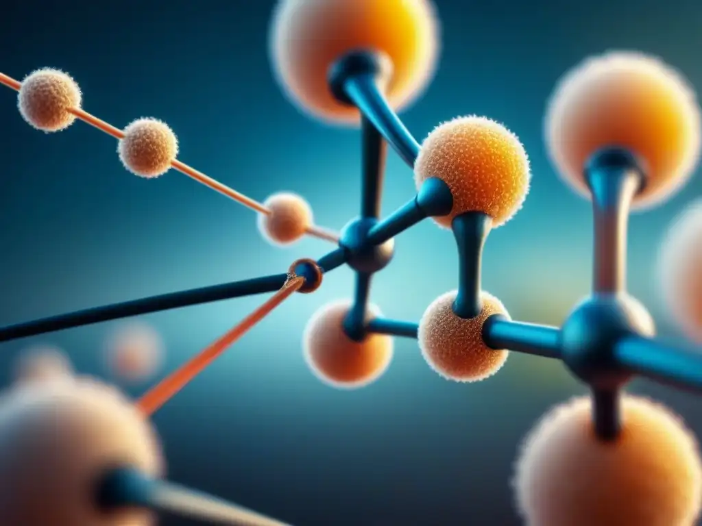 Ilustración detallada de una estructura molecular CRISPRCas9, destacando la precisión y complejidad de la tecnología de edición genética