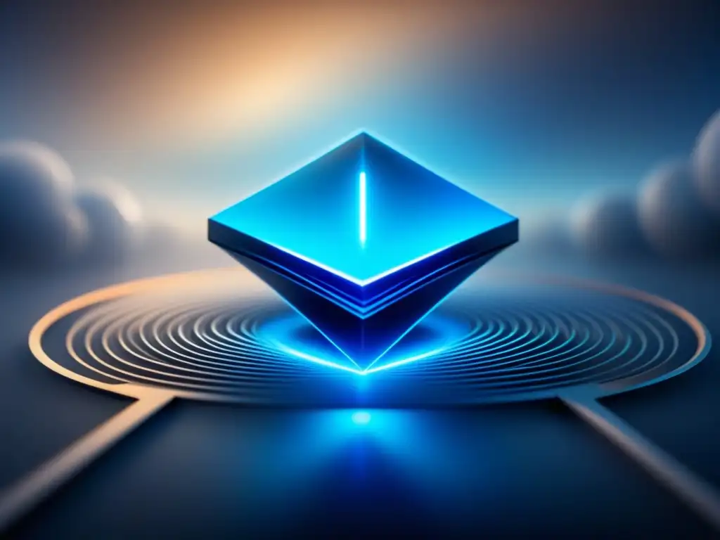Detalle de material superconductor futurista, brillando bajo una luz suave