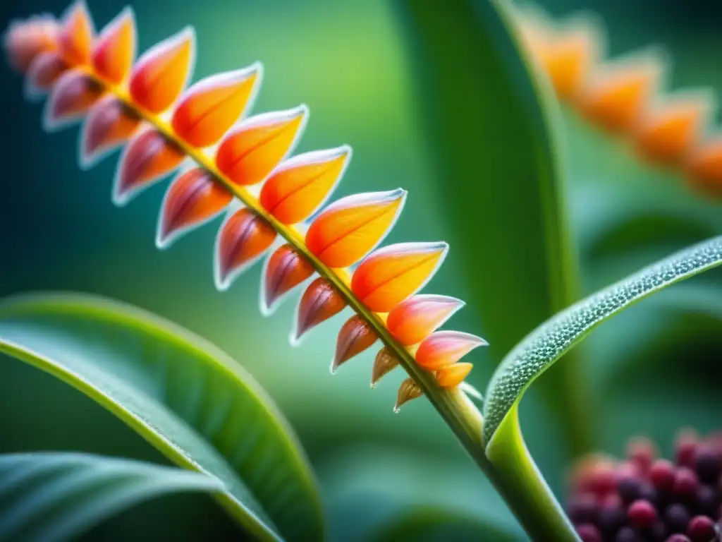 Detalle ultra preciso de cultivo modificado genéticamente, destacando la estructura del ADN alterado bajo microscopio avanzado