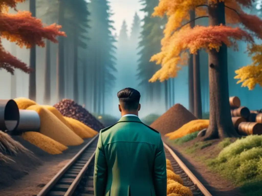 Detalles biomasa: madera, residuos agrícolas y biocombustibles Detalle ultrarrealista de fuentes de biomasa para energía sostenible, resaltando texturas y colores