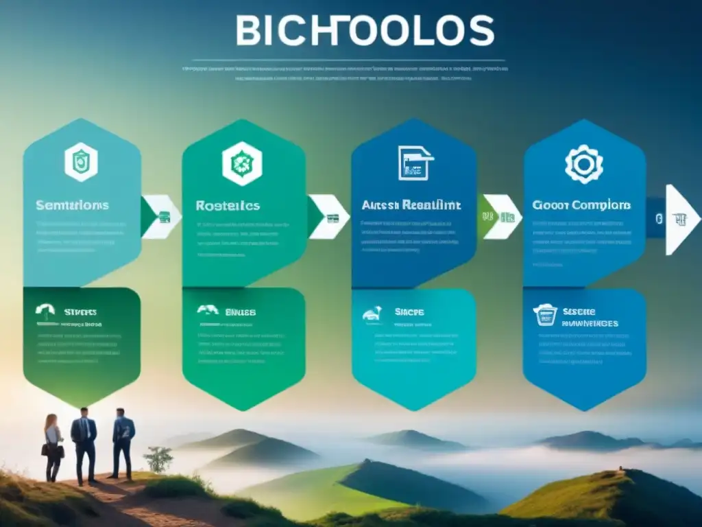 Diagrama minimalista sobre regulaciones biotecnología para startups