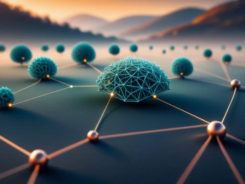 Diagrama neural futurista en tonos monocrómáticos, representa la complejidad de los modelos de precios dinámicos IA