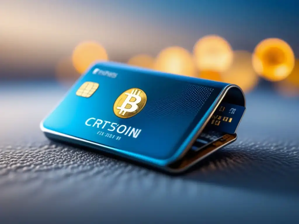 Wallet digital con criptomonedas flotando, simbolizando el futuro de los pagos digitales