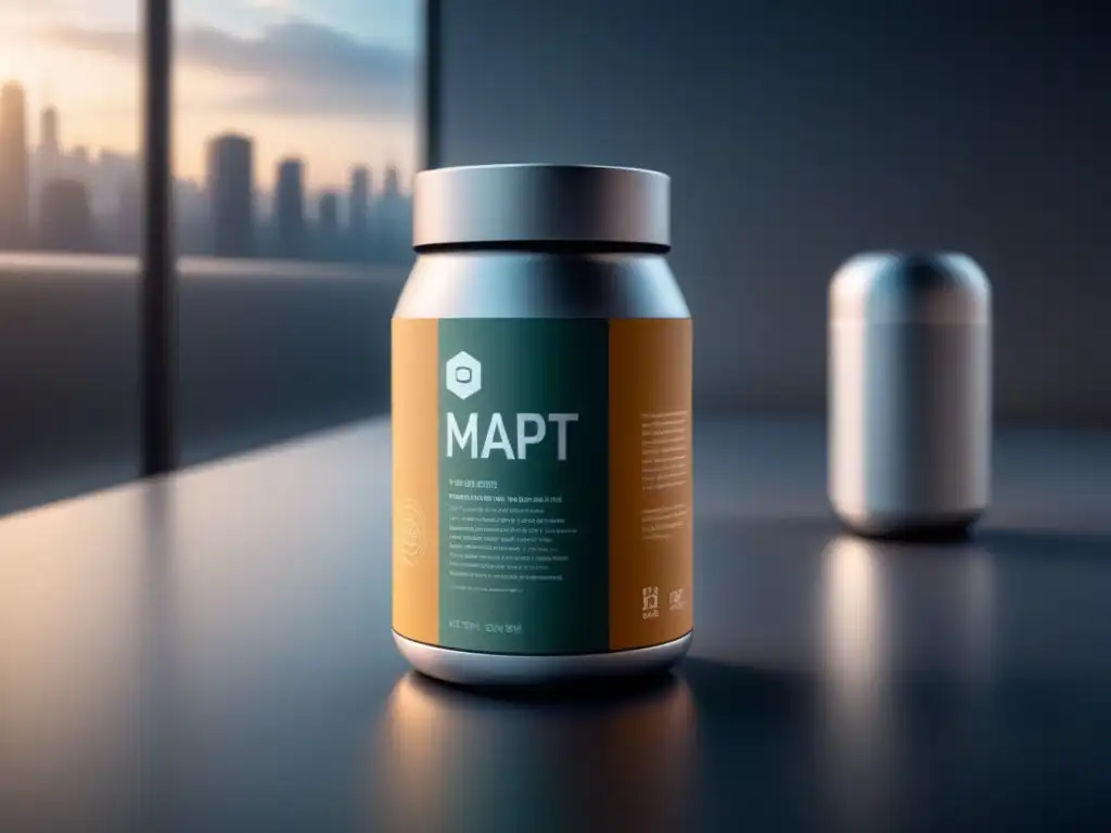 Un diseño de empaque inteligente futurista que fusiona tecnología y sostenibilidad, con líneas limpias y elementos digitales sutiles