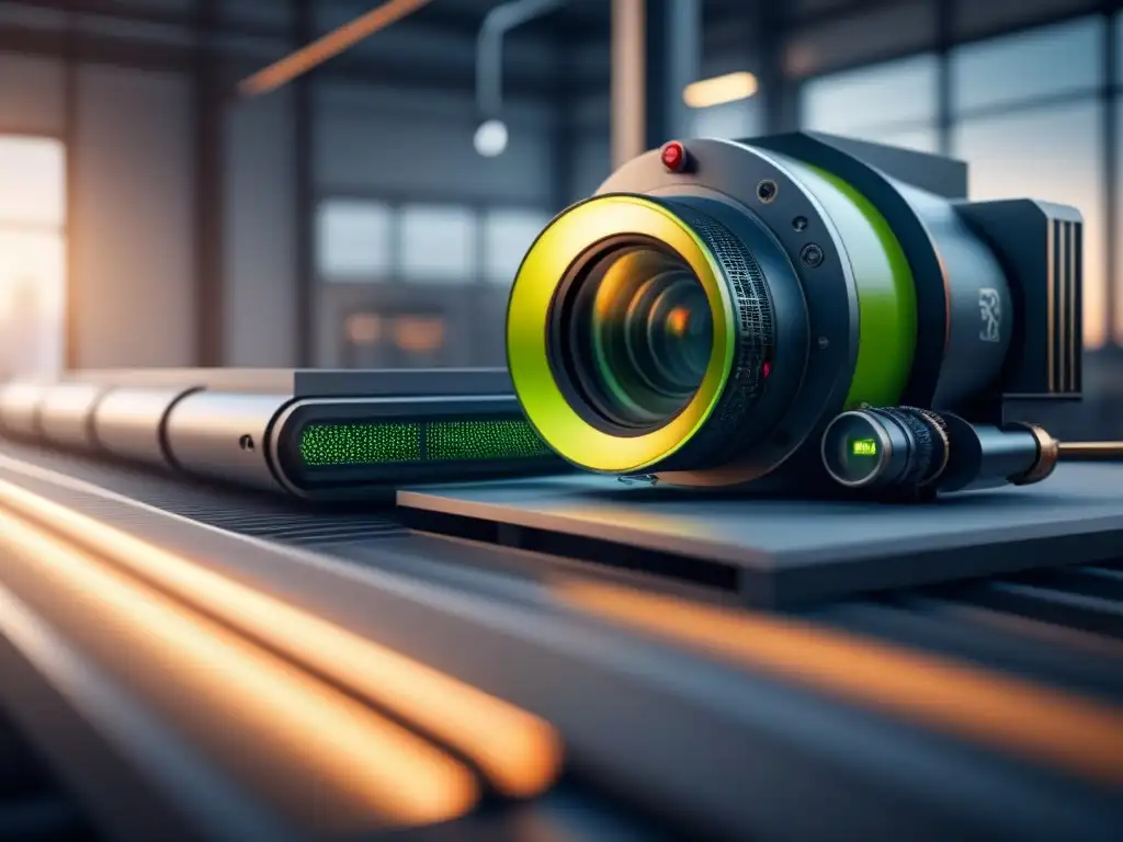 Diseño industrial eficiente en energía con detalles intrincados y materiales sostenibles, elegancia minimalista