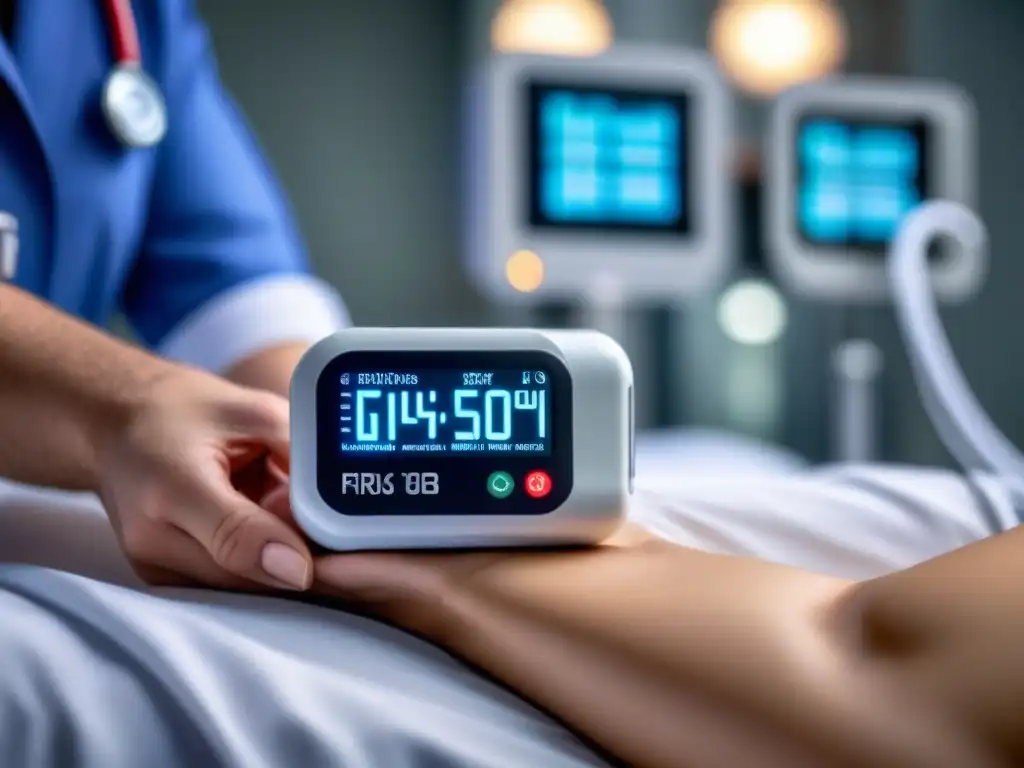 Dispositivo sensor de vital signs y dispensación de medicamentos en hospital