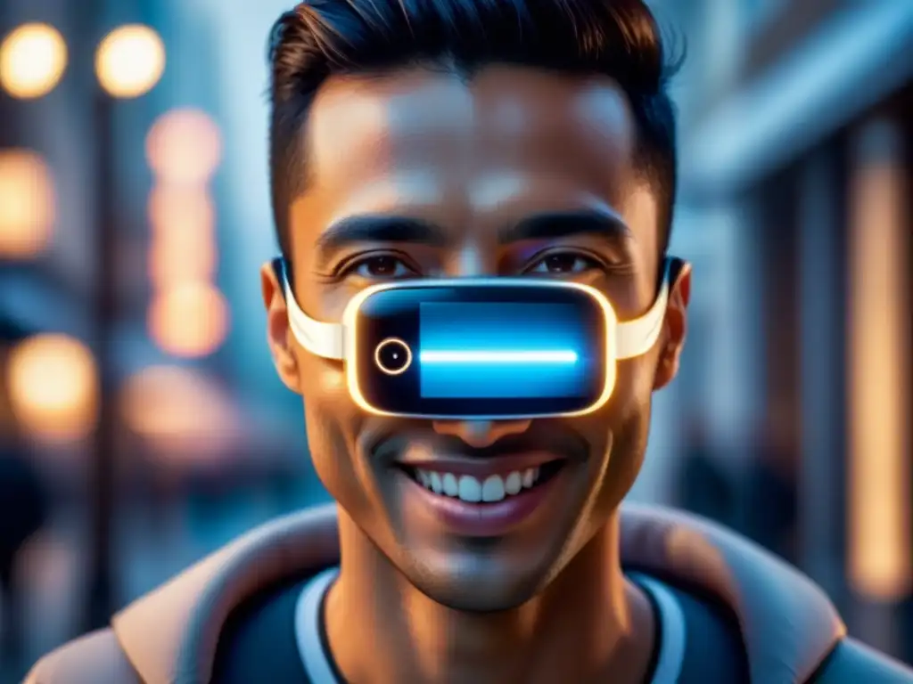 Dispositivo de tecnología wearable salud, con sensores biométricos detallados y diseño moderno