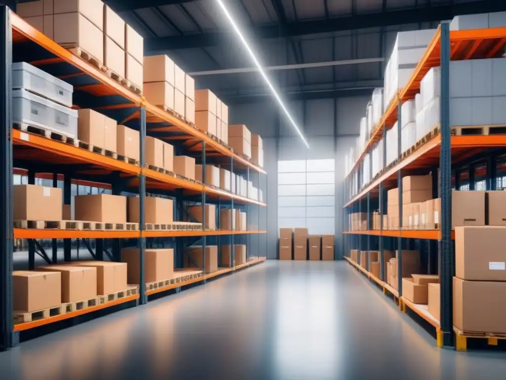 Almacén moderno y eficiente con IA Eficiente gestión de inventario con inteligencia en almacén moderno