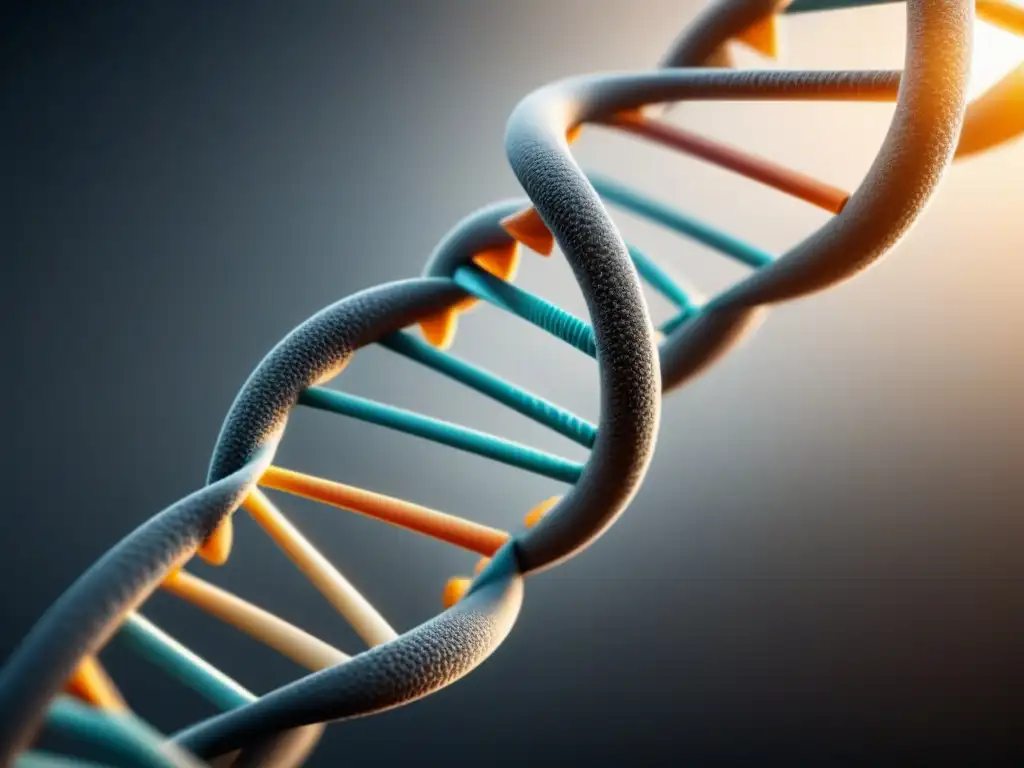 Un elegante ADN en blanco y negro, ilustrando la estructura helicoidal, ideal para el capital de riesgo en biotecnología