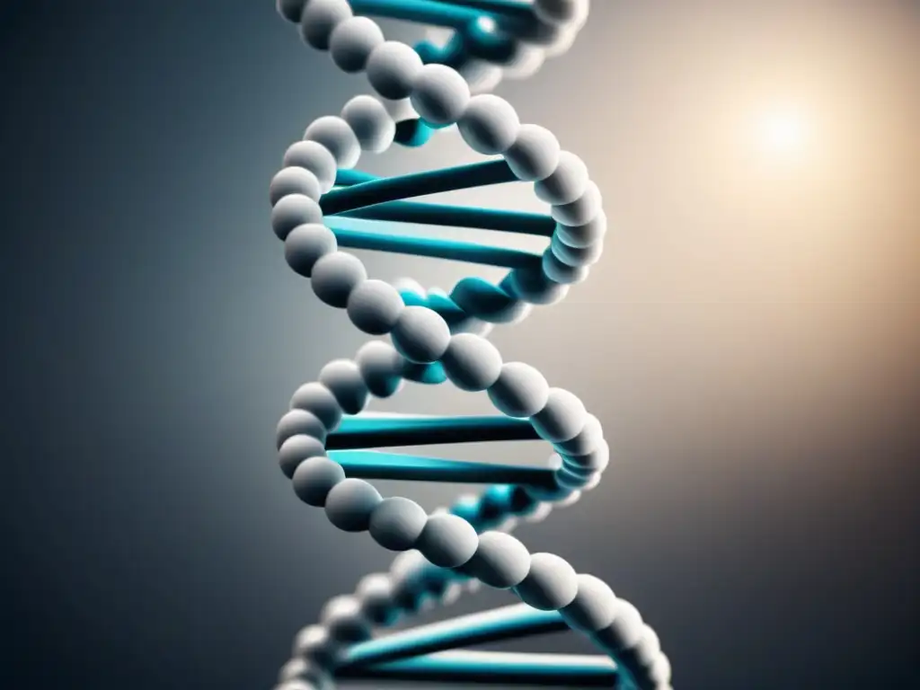 Una elegante ilustración minimalista de una estructura de doble hélice de ADN, ideal para SEO en biotecnología para inversión