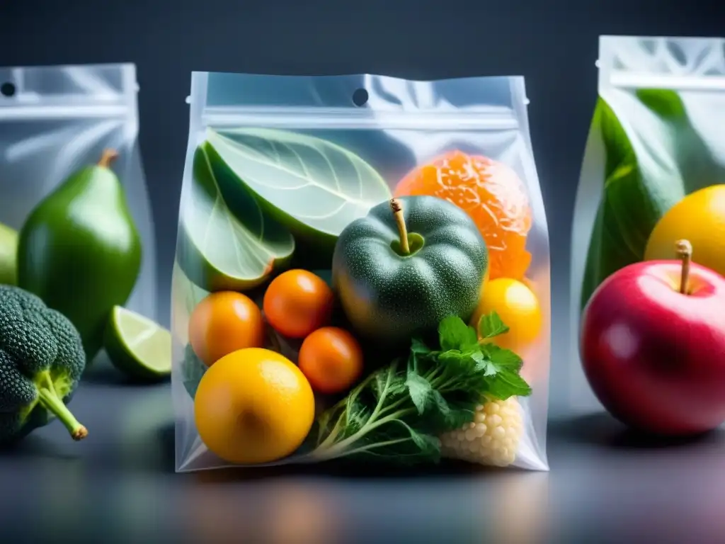 Embalajes comestibles sostenibles innovadores: envoltura transparente de frutas y verduras con detalles tipo encaje