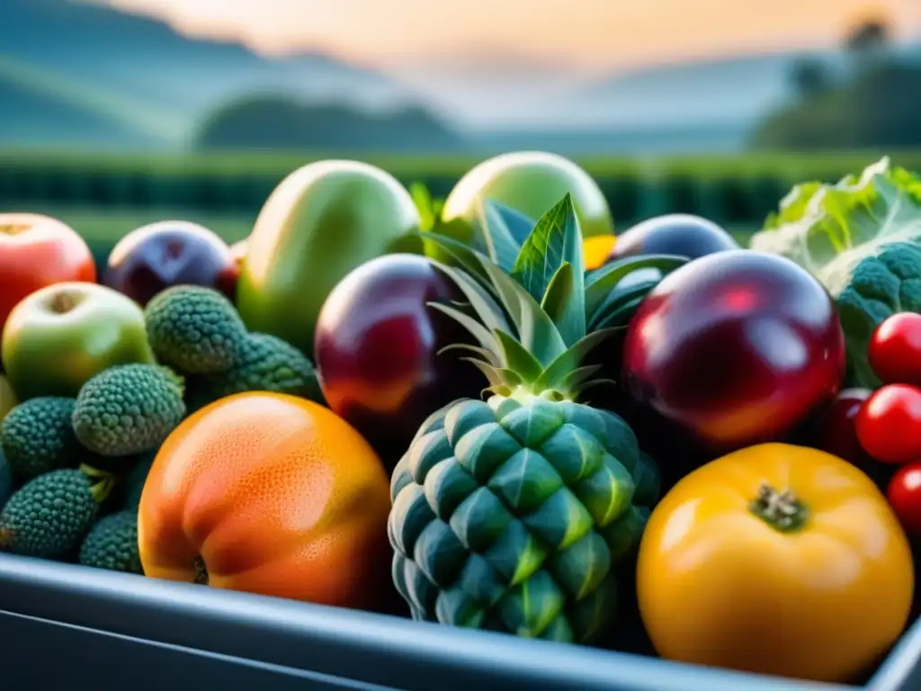 Empaquetado activo innovador protegiendo frutas y verduras