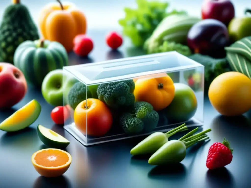 Empaquetado de alimentos con nanotecnología: diseño futurista y frescura de frutas y verduras