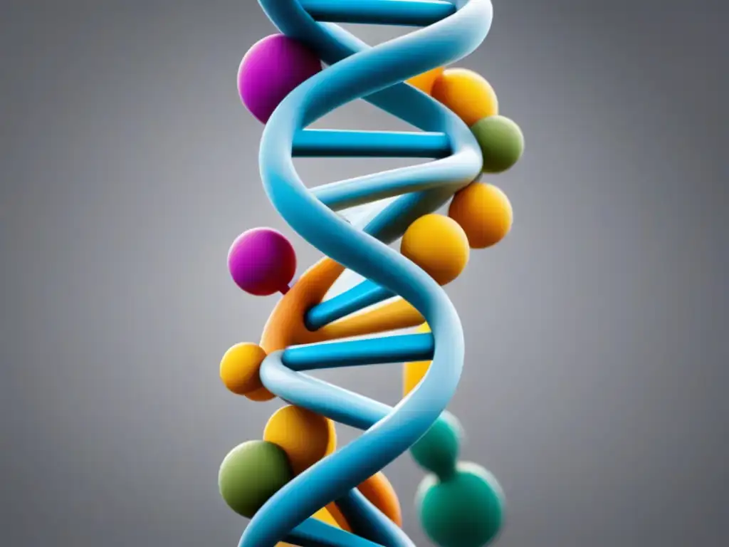 Ingeniería genética para enfermedades raras: ADN y piezas de rompecabezas entrelazadas en una imagen detallada y minimalista