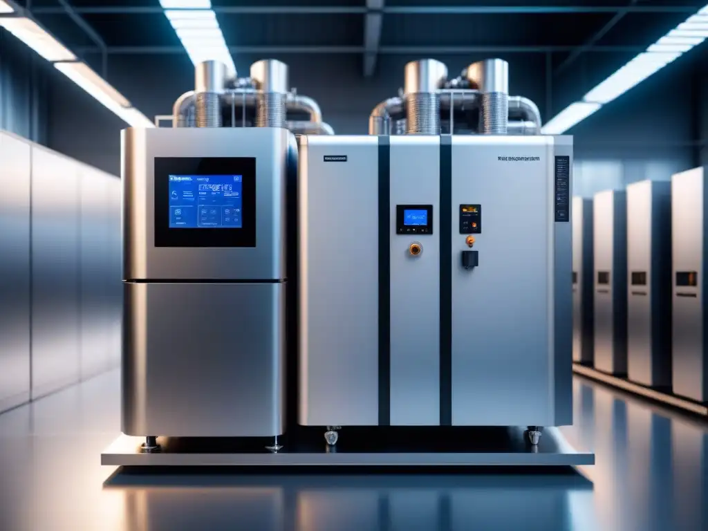 Sistema de enfriamiento ultrarrápido para la industria alimentaria Enfriamiento ultrarrápido en industria alimentaria: Sistema de enfriamiento industrial de diseño futurista y tecnología vanguardista