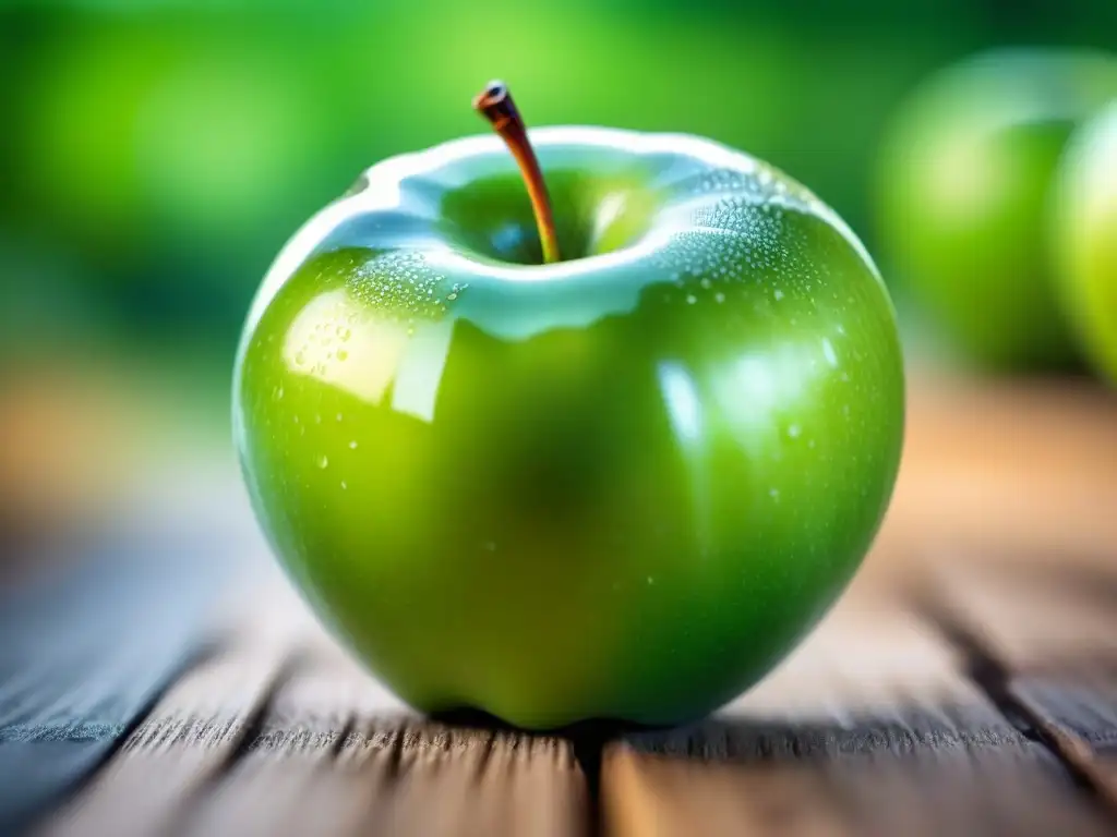 Un envoltorio biodegradable rodea una manzana verde, fusionando biotecnología en soluciones de Biopackaging