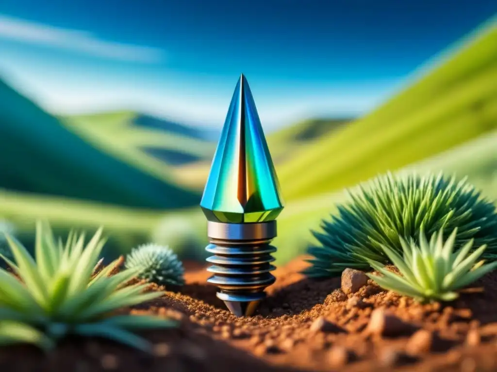 Equilibrio entre naturaleza y tecnología en la minería sostenible, con regulaciones y permisos