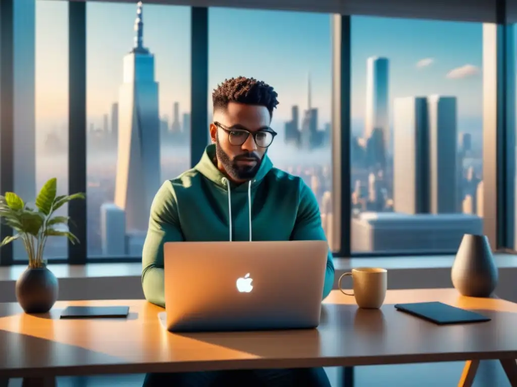 Profesionales remotos colaborando: eficiencia y diversidad Equipo diverso optimizando empresa con éxito en teletrabajo en moderna oficina en casa