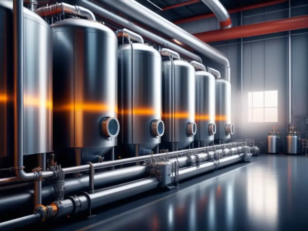 Escenario industrial sofisticado con innovaciones en almacenamiento de energía térmica