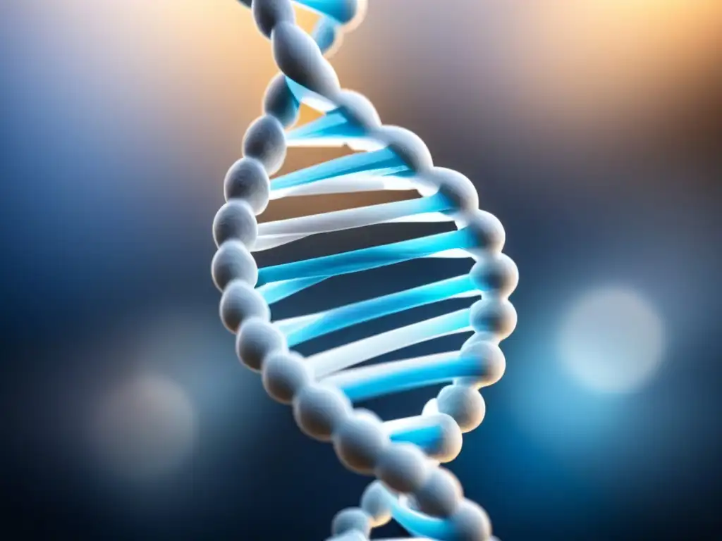 Imagen 8k detallada de una doble hélice de ADN en estilo minimalista Una estructura de ADN en 8k, detallada y elegante, refleja la innovación en protección de patentes biotecnológicas