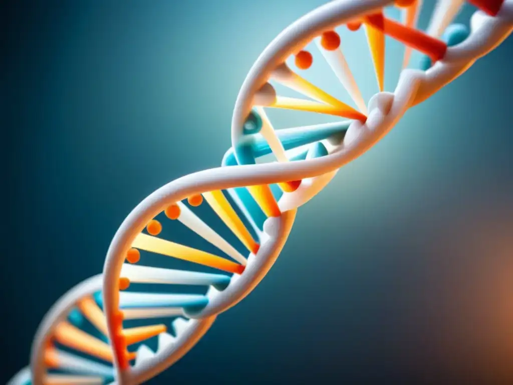 Estructura de ADN en detalle, mostrando patrón molecular