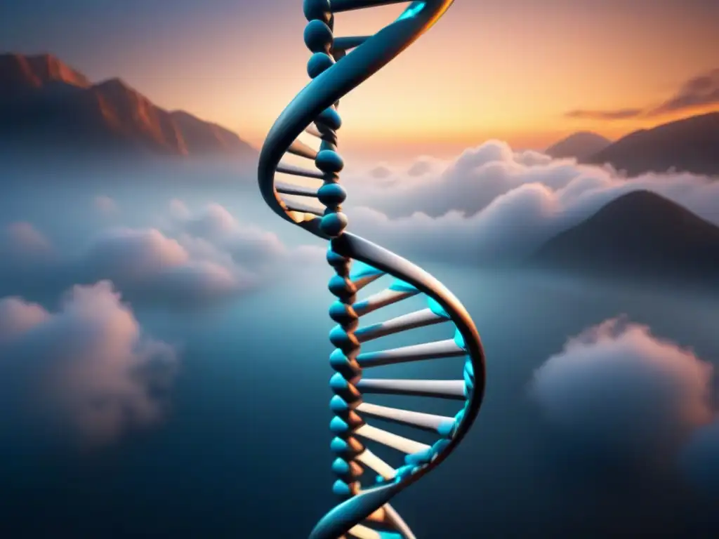 Avance biotecnológico: estructura de ADN en diseño moderno Una estructura de ADN en diseño minimalista simbolizando innovación en protección patentes biotecnológicas