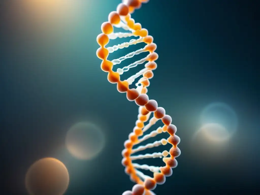 Una estructura de ADN luminosa y moderna, simbolizando avances en tratamientos efectivos