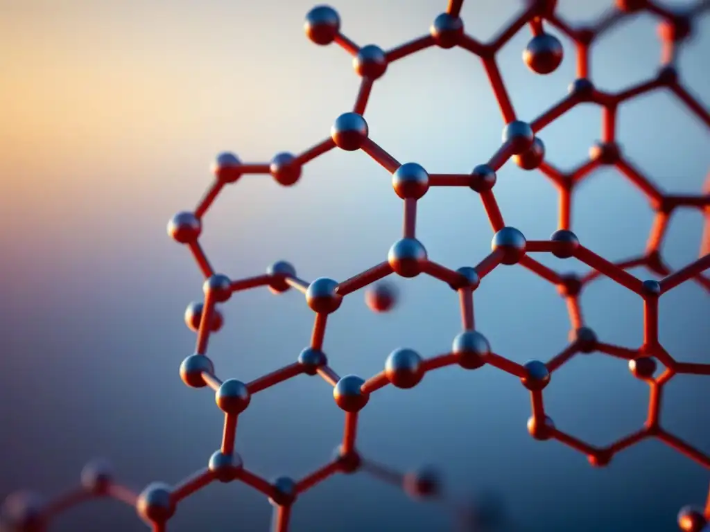 Estructura molecular de grafeno con aplicaciones revolucionarias del grafeno