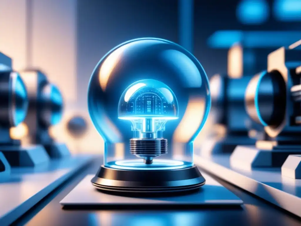 Fascinante escena de fabricación avanzada con nanorobots inteligentes en un entorno futurista y tecnológico de alta precisión