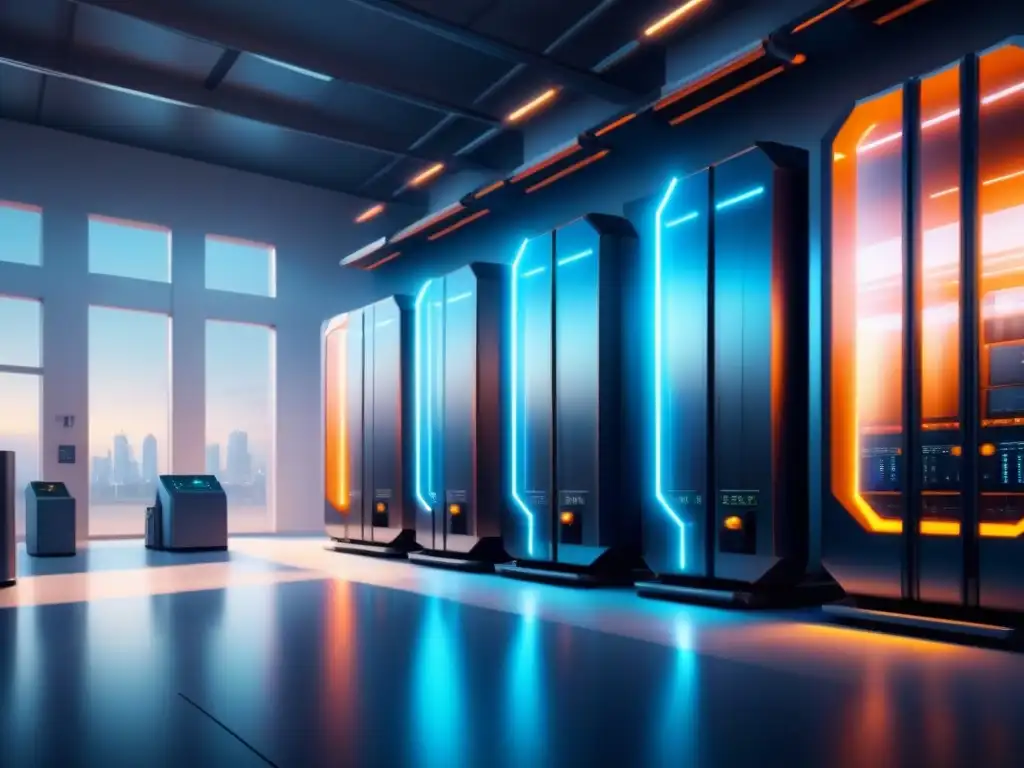 Futurista instalación industrial con innovaciones energía industrial 2023 en diseño avanzado y eficiente