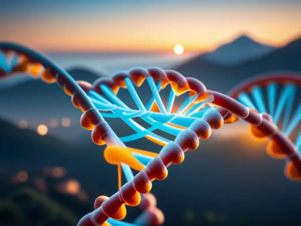 Intersección de ADN y gráfico de bolsa, simbolizando la identificación compañías biotecnológicas potencial