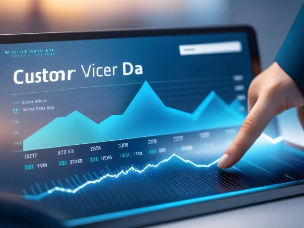 Gráficos sofisticados y datos personalizados en interfaz digital futurista