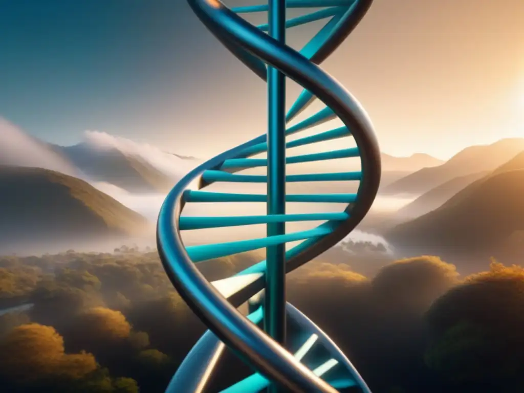 ADN innovador bajo protección: patentes biotecnológicas Una imagen futurista de un ADN y un candado, simbolizando protección en patentes biotecnológicas