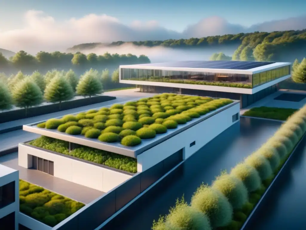 Impresionante diseño bioclimático en industria sustentable, fusionando modernidad con naturaleza